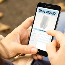 a close-up of a dental insurance form